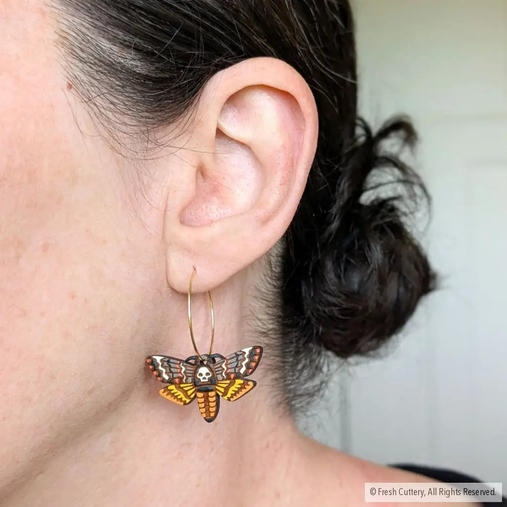 Death’s-head Hawkmoth Earrings - Dangle and Drop Earrings