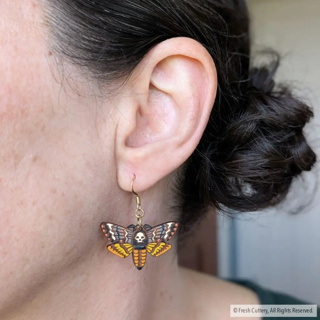 Death’s-head Hawkmoth Earrings - Dangle and Drop Earrings