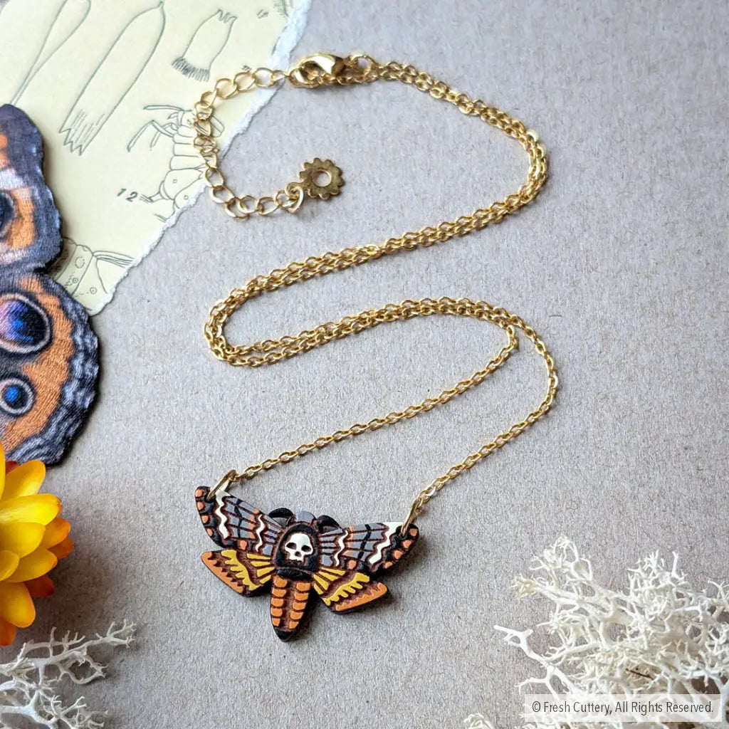 Death’s-head Hawkmoth Necklace - Gold - Necklaces