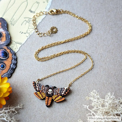 Death’s-head Hawkmoth Necklace - Gold - Necklaces