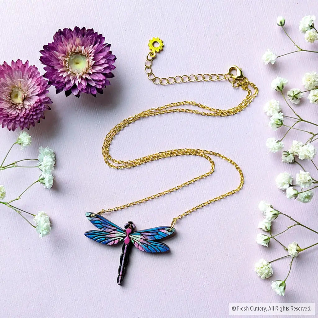 Dragonfly Necklace Gold Necklaces