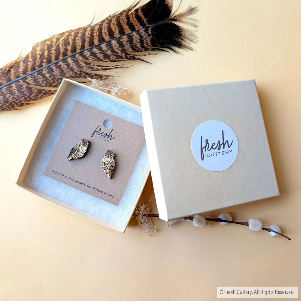 Eagle Owl Studs - Studs