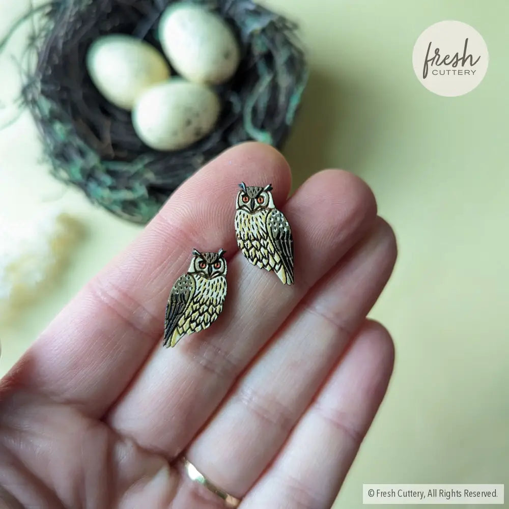 Eagle Owl Studs