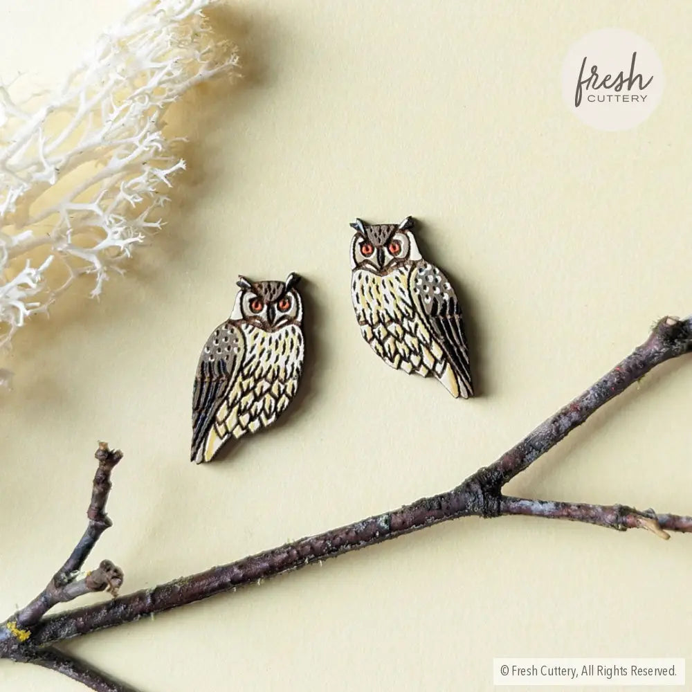 Eagle Owl Studs