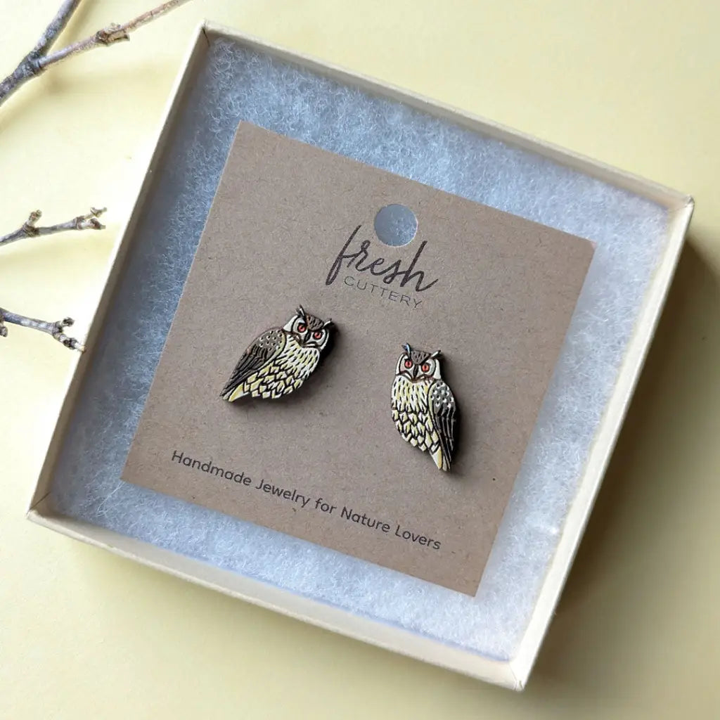 Eagle Owl Studs