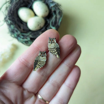 Eagle Owl Studs