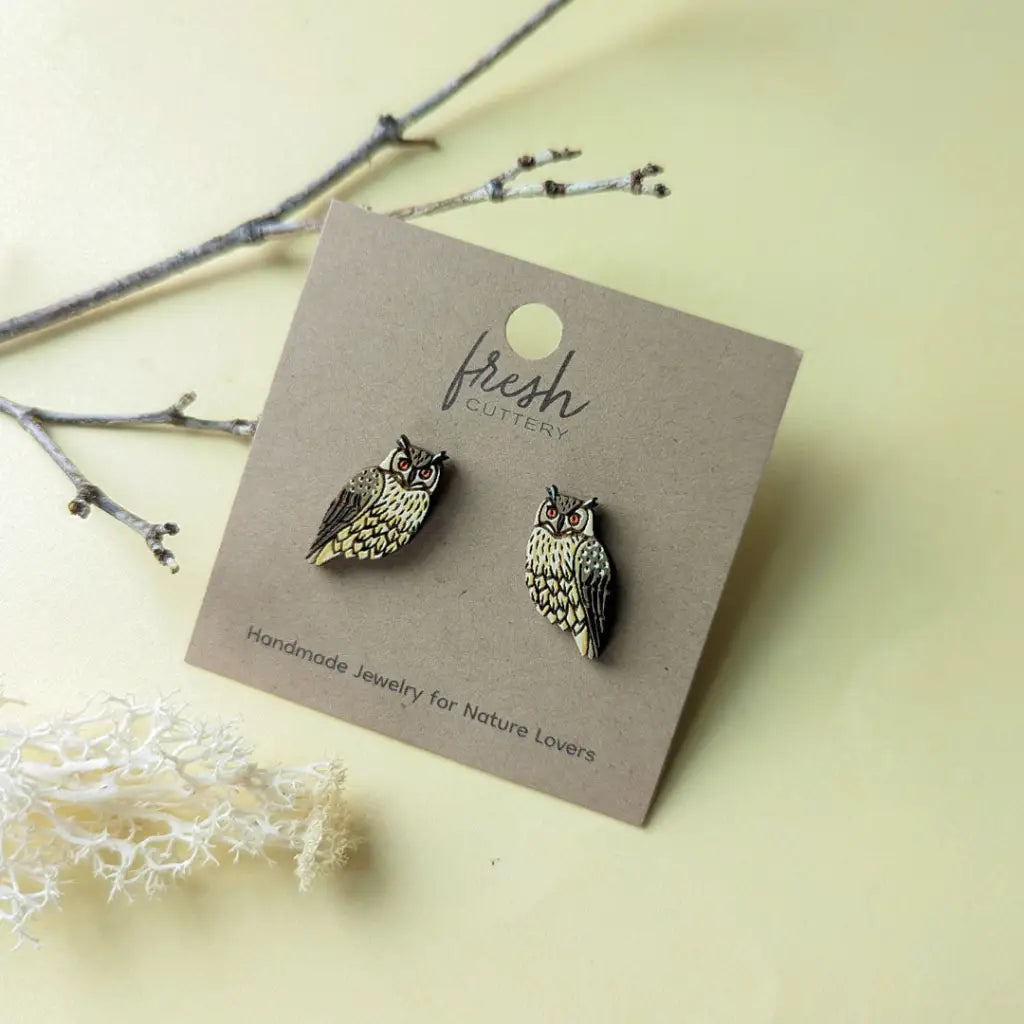 Eagle Owl Studs
