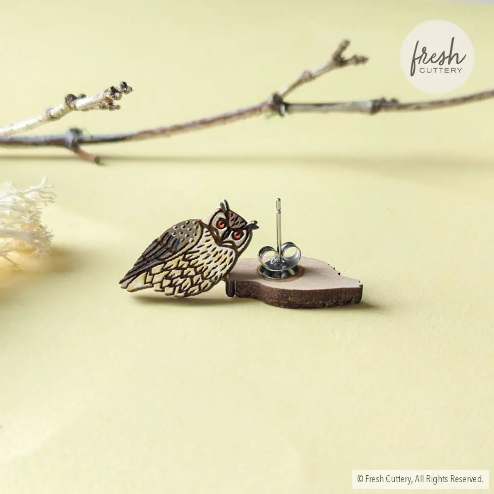 Eagle Owl Studs