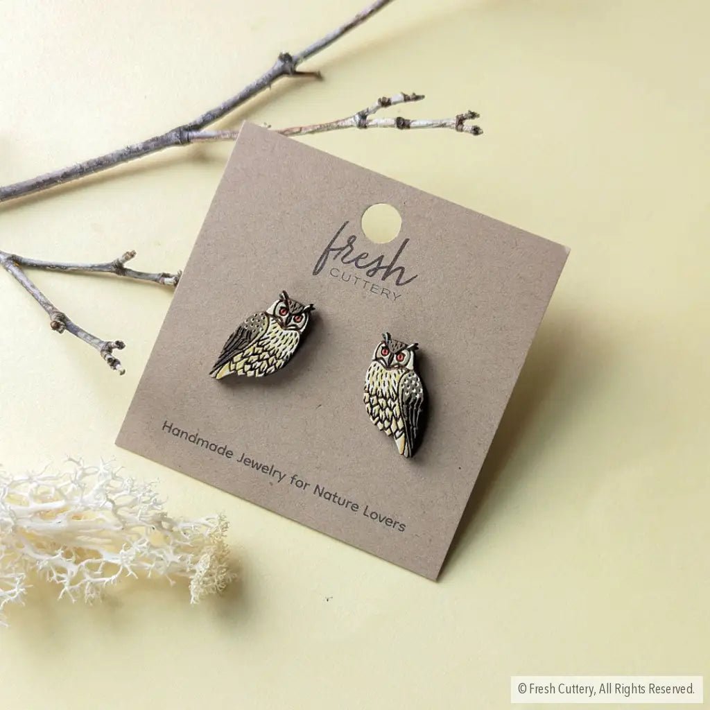 Eagle Owl Studs
