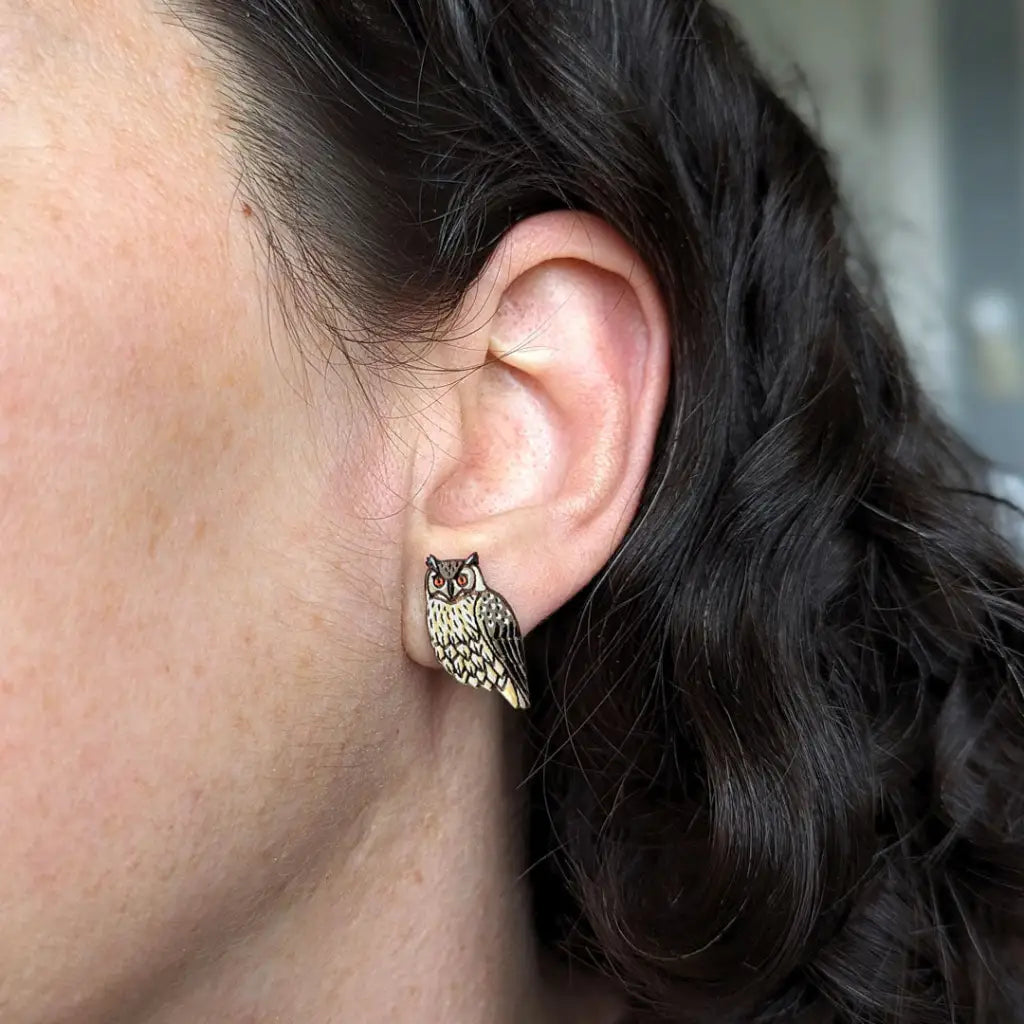 Eagle Owl Studs