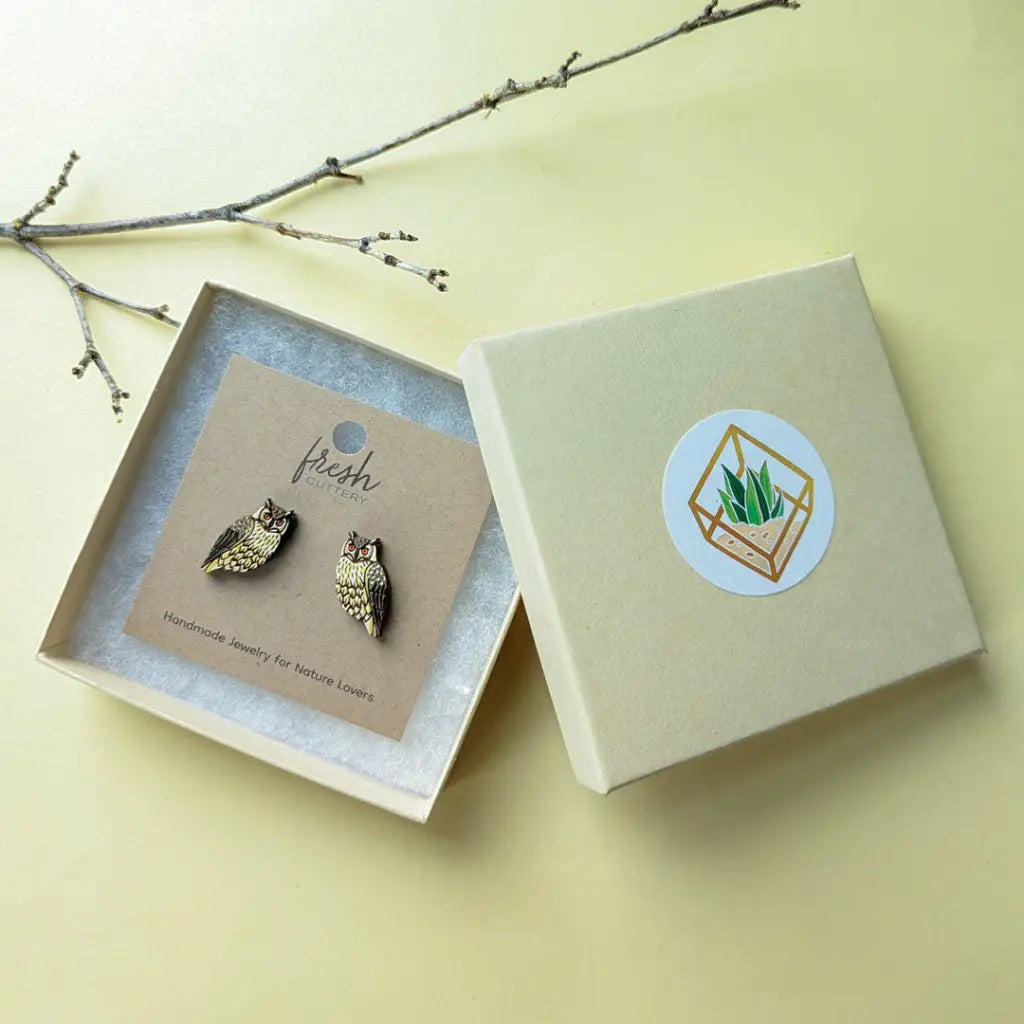 Eagle Owl Studs