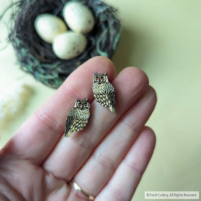 Eagle Owl Studs