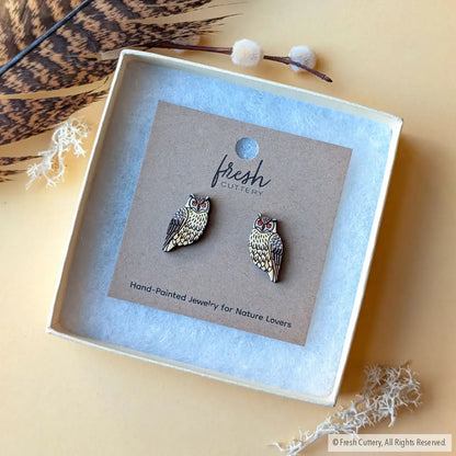 Eagle Owl Studs - Studs