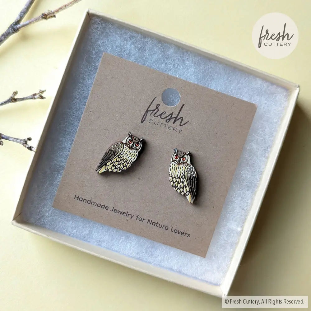 Eagle Owl Studs