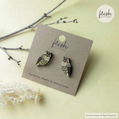 Eagle Owl Studs