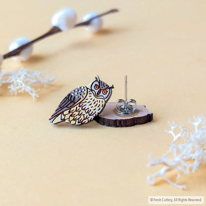 Eagle Owl Studs - Studs