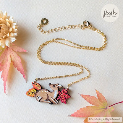 Fall Fawn Necklace Gold Chain Necklaces