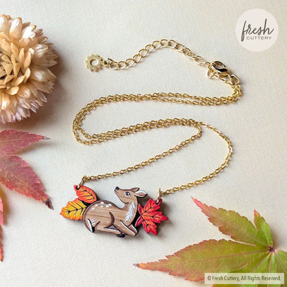 Fall Fawn Necklace Gold Chain Necklaces