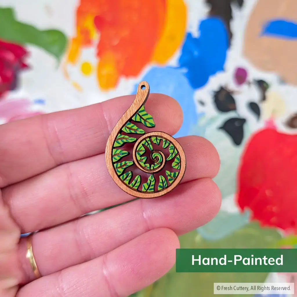Fiddlehead Fern Spiral Earrings - Dangle and Drop Earrings