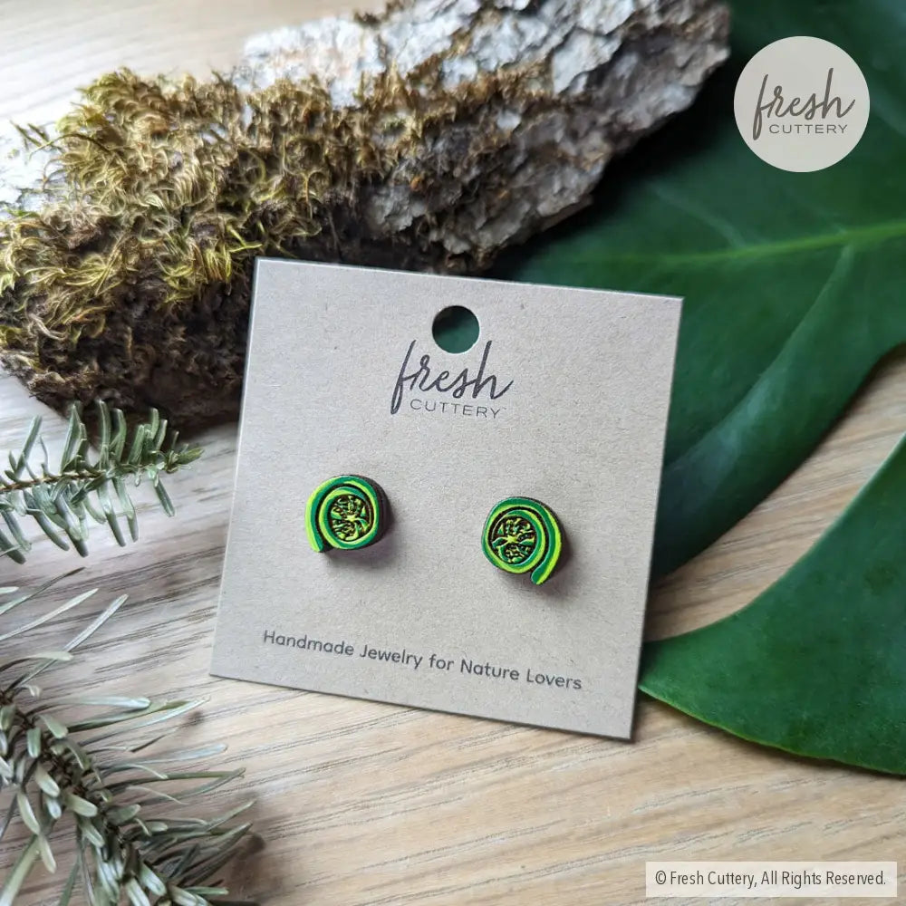 Fiddlehead Fern Studs