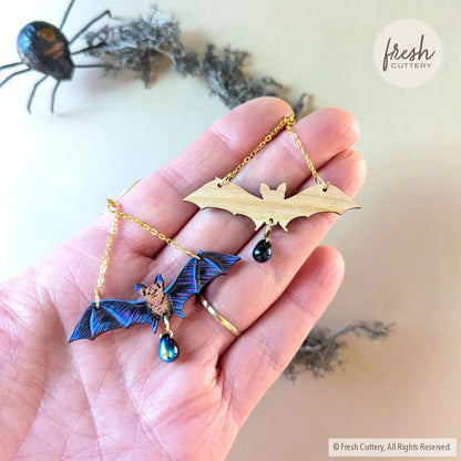 Flying Bat Earrings Dangle And Drop