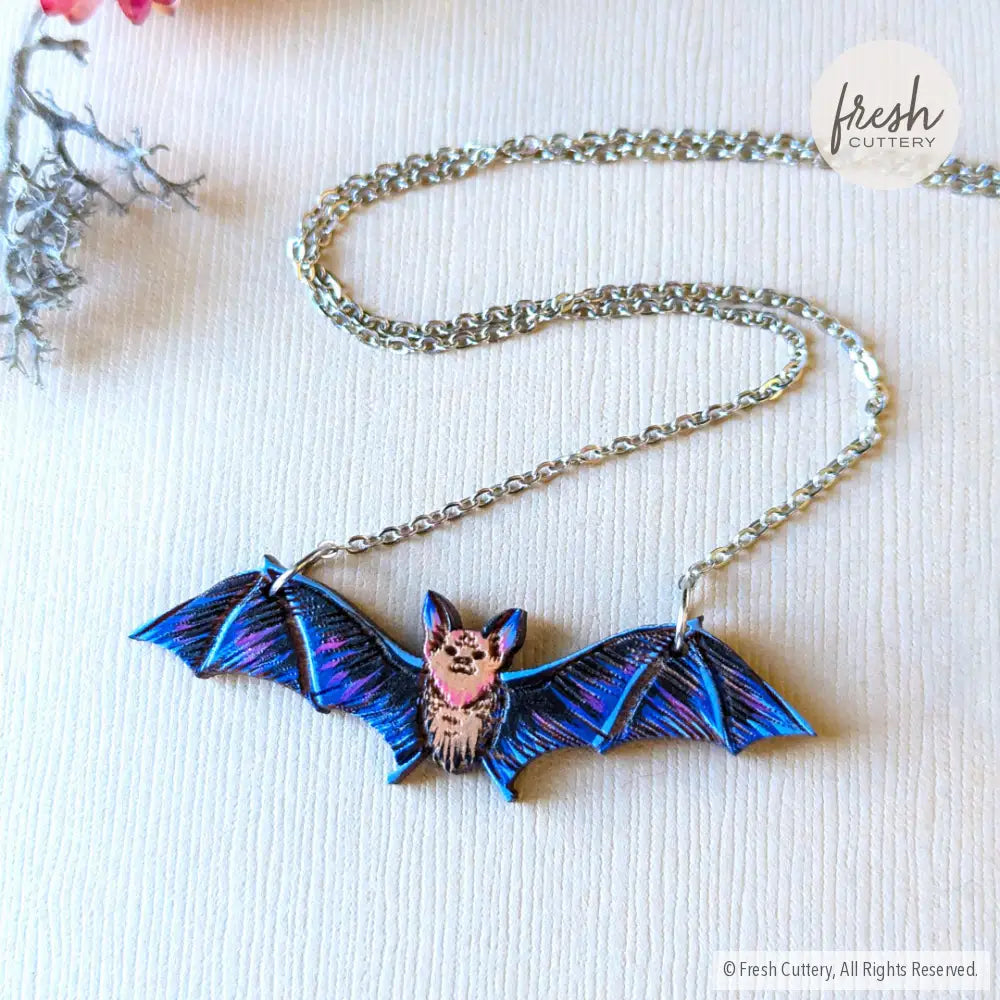 Flying Bat Necklace Without Bead / Silver Chain Necklaces