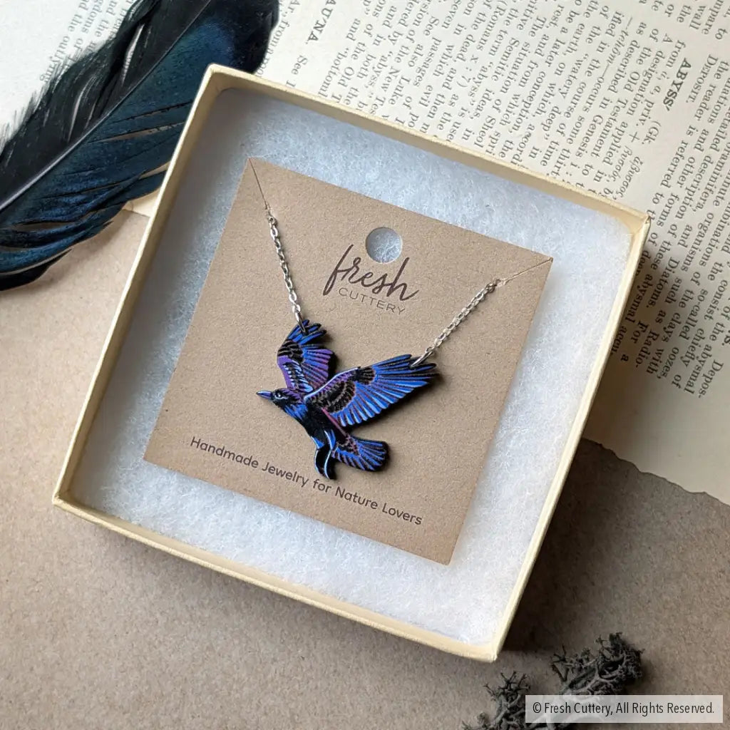 Flying Raven Necklace - Necklaces