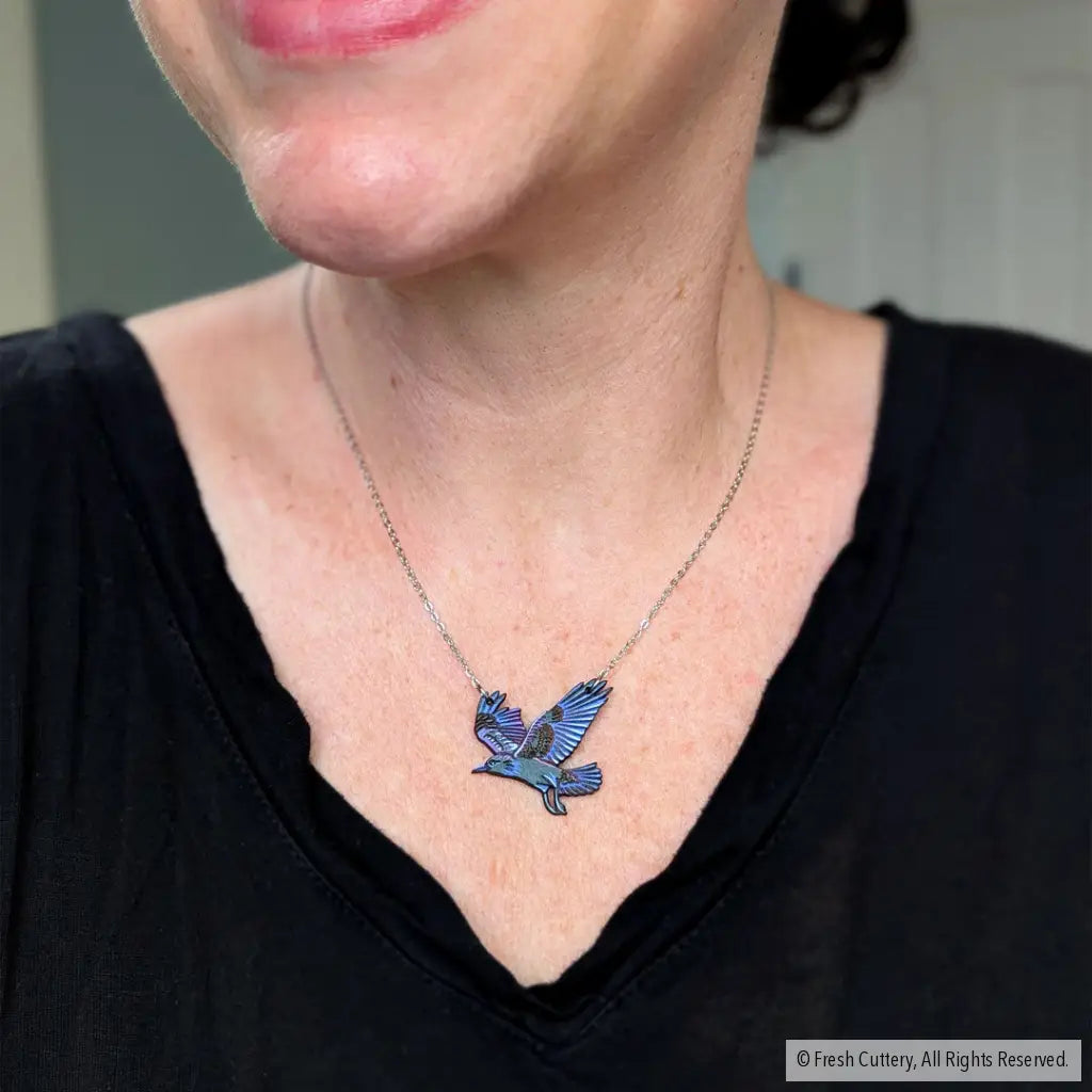 Flying Raven Necklace - Necklaces