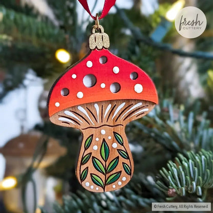 Folk Mushroom Ornament