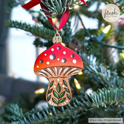 Folk Mushroom Ornament