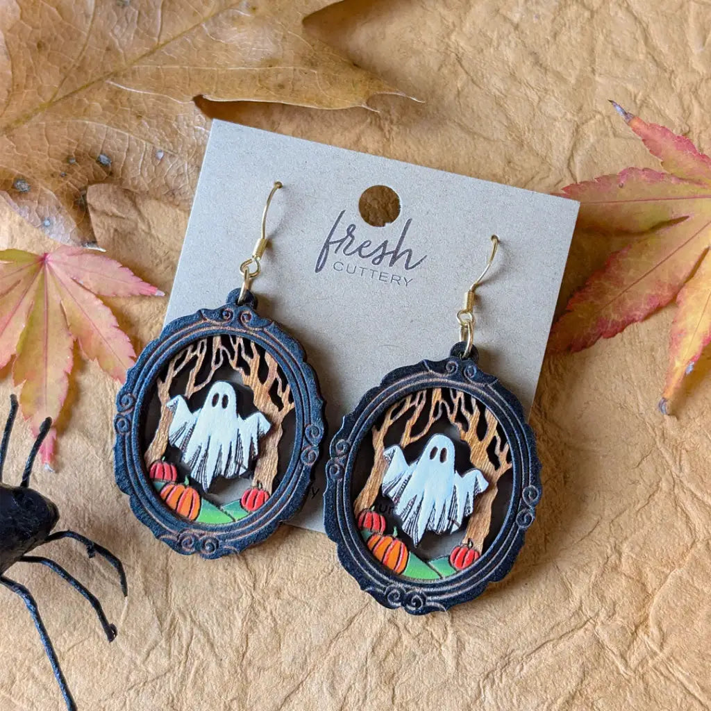 Framed Sheet Ghost Earrings Dangle and Drop Earrings