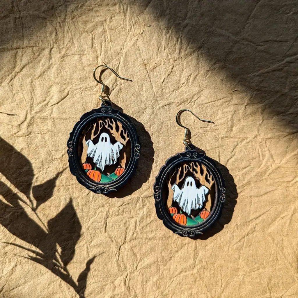 Framed Sheet Ghost Earrings Dangle And Drop