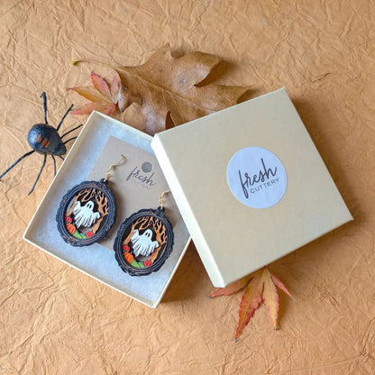 Framed Sheet Ghost Earrings Dangle and Drop Earrings