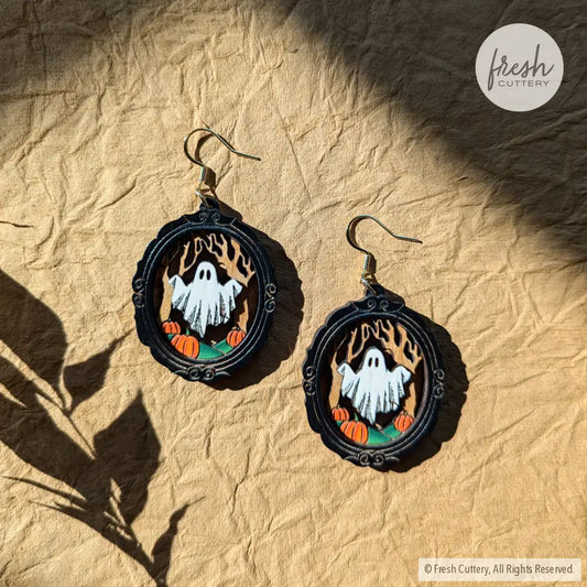 Framed Sheet Ghost Earrings Dangle And Drop