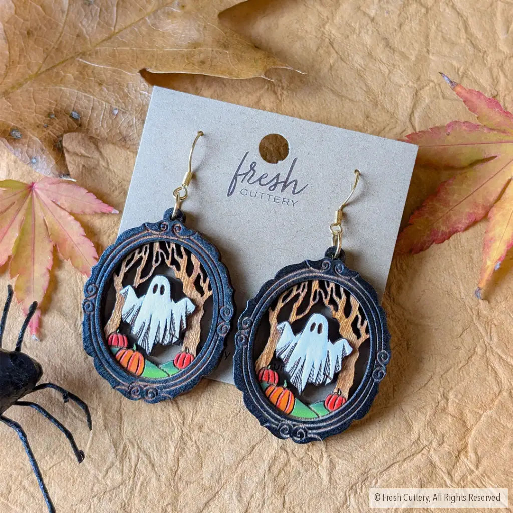 Framed Sheet Ghost Earrings Dangle and Drop Earrings