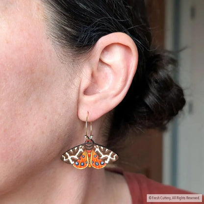 Garden Tiger Moth Earrings - Dangle and Drop Earrings