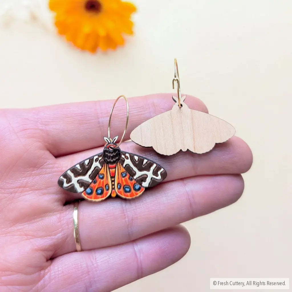 Garden Tiger Moth Earrings - Dangle and Drop Earrings