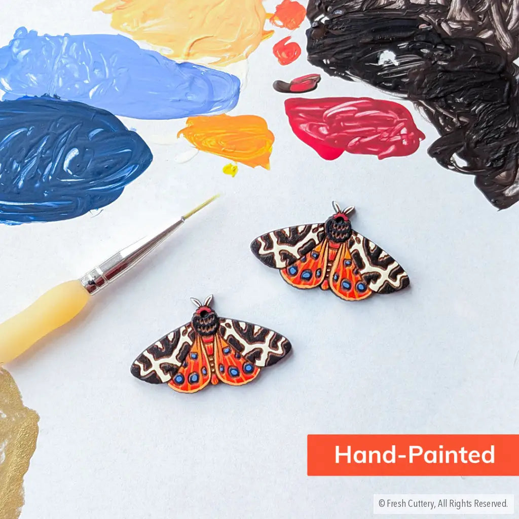 Garden Tiger Moth Earrings - Dangle and Drop Earrings