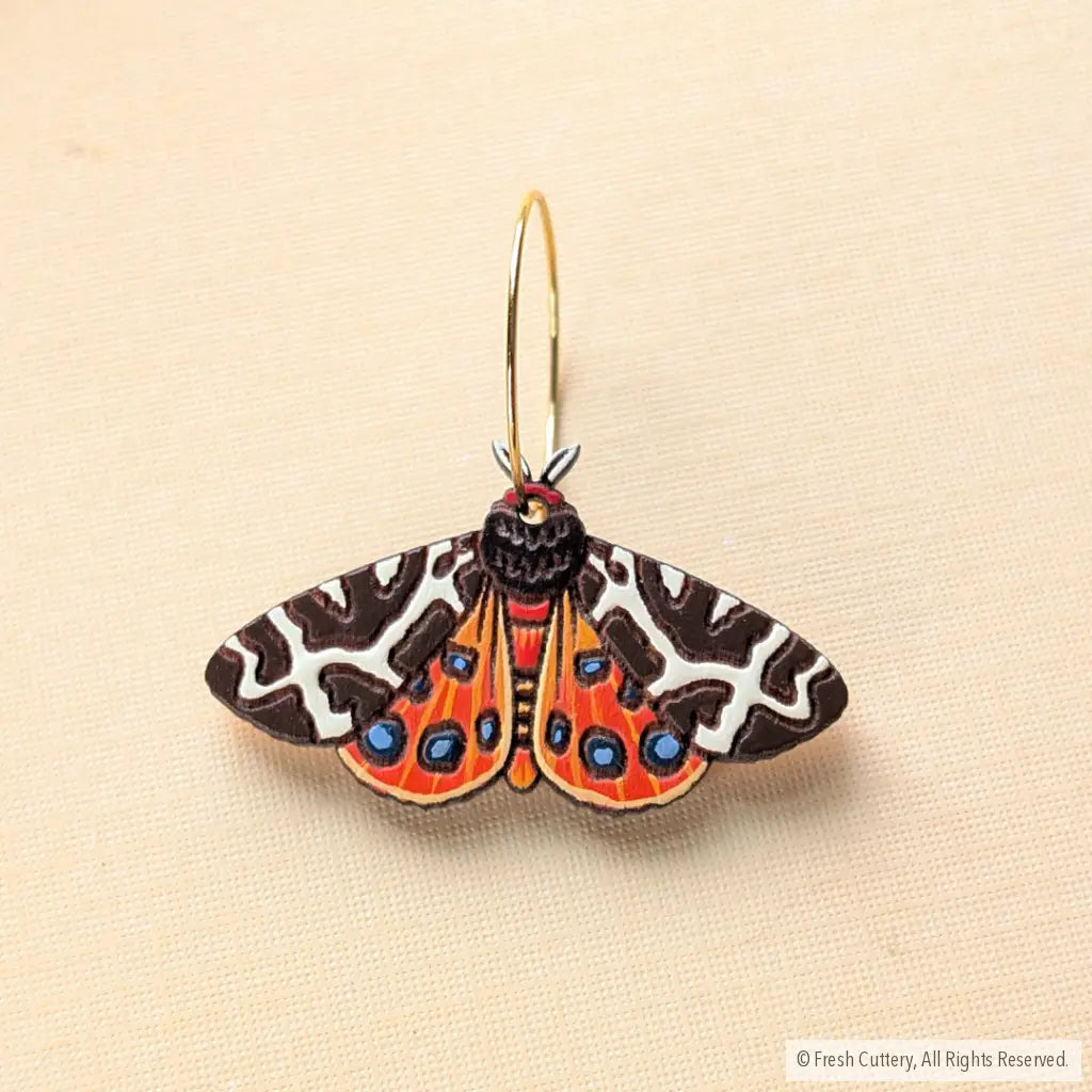 Garden Tiger Moth Earrings - Dangle and Drop Earrings