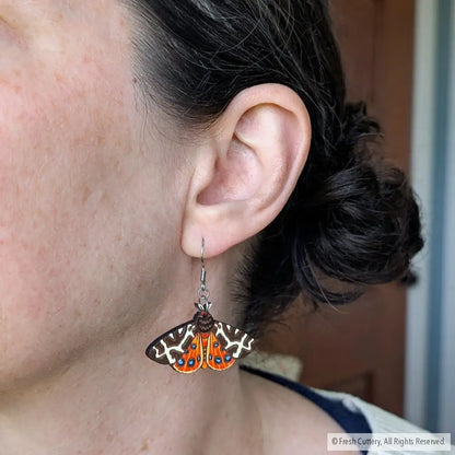 Garden Tiger Moth Earrings - Dangle and Drop Earrings
