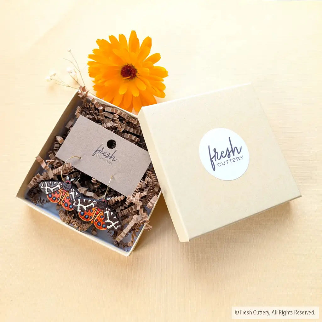 Garden Tiger Moth Earrings - Dangle and Drop Earrings