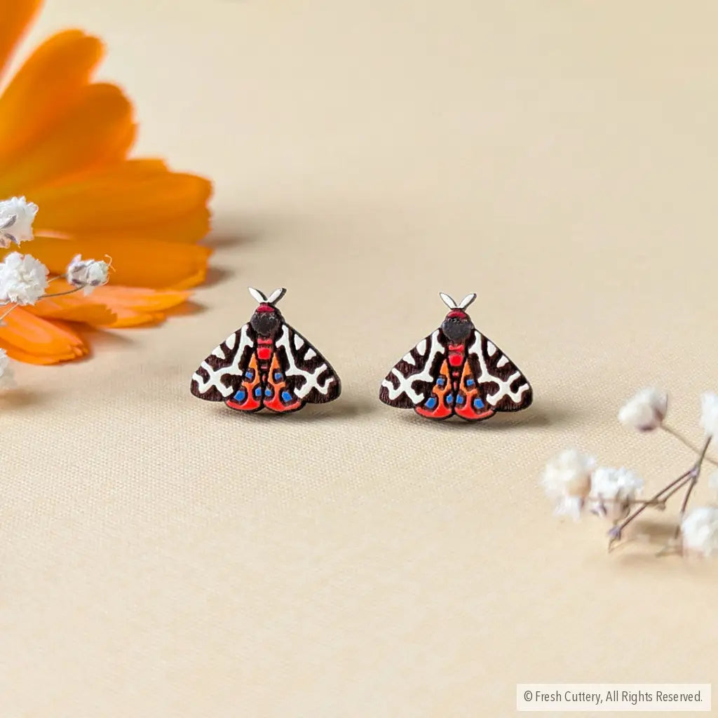 Garden Tiger Moth Studs - Studs