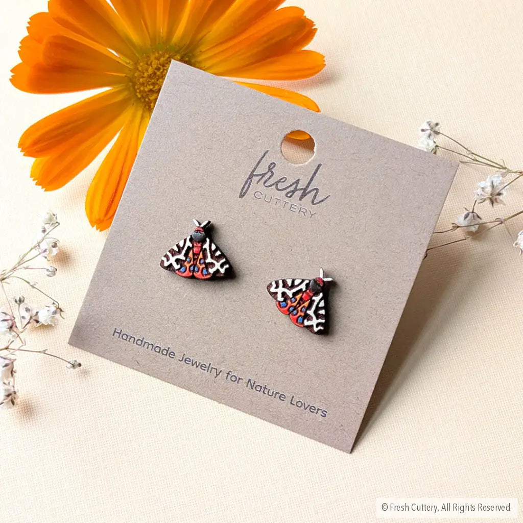 Garden Tiger Moth Studs - Studs