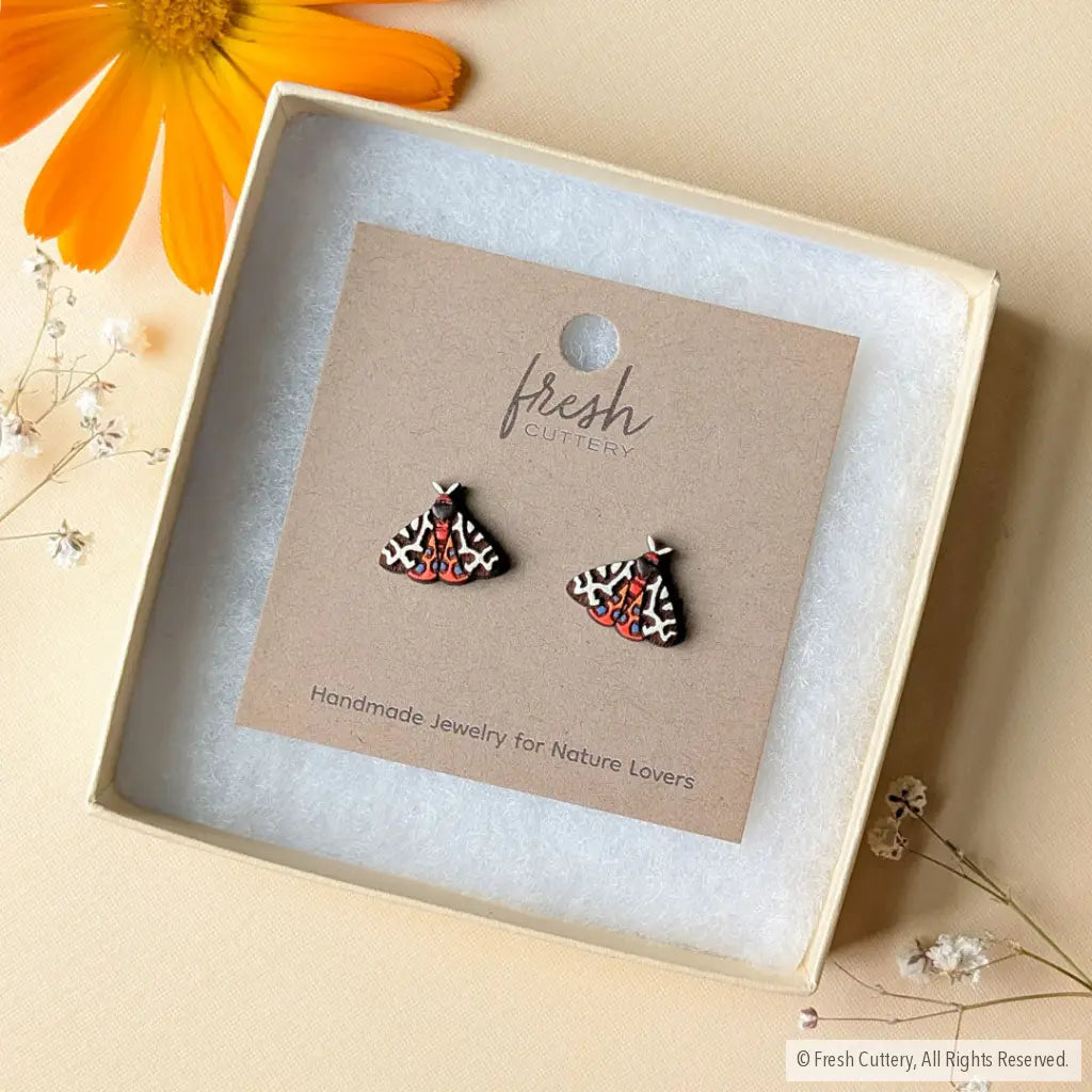 Garden Tiger Moth Studs - Studs