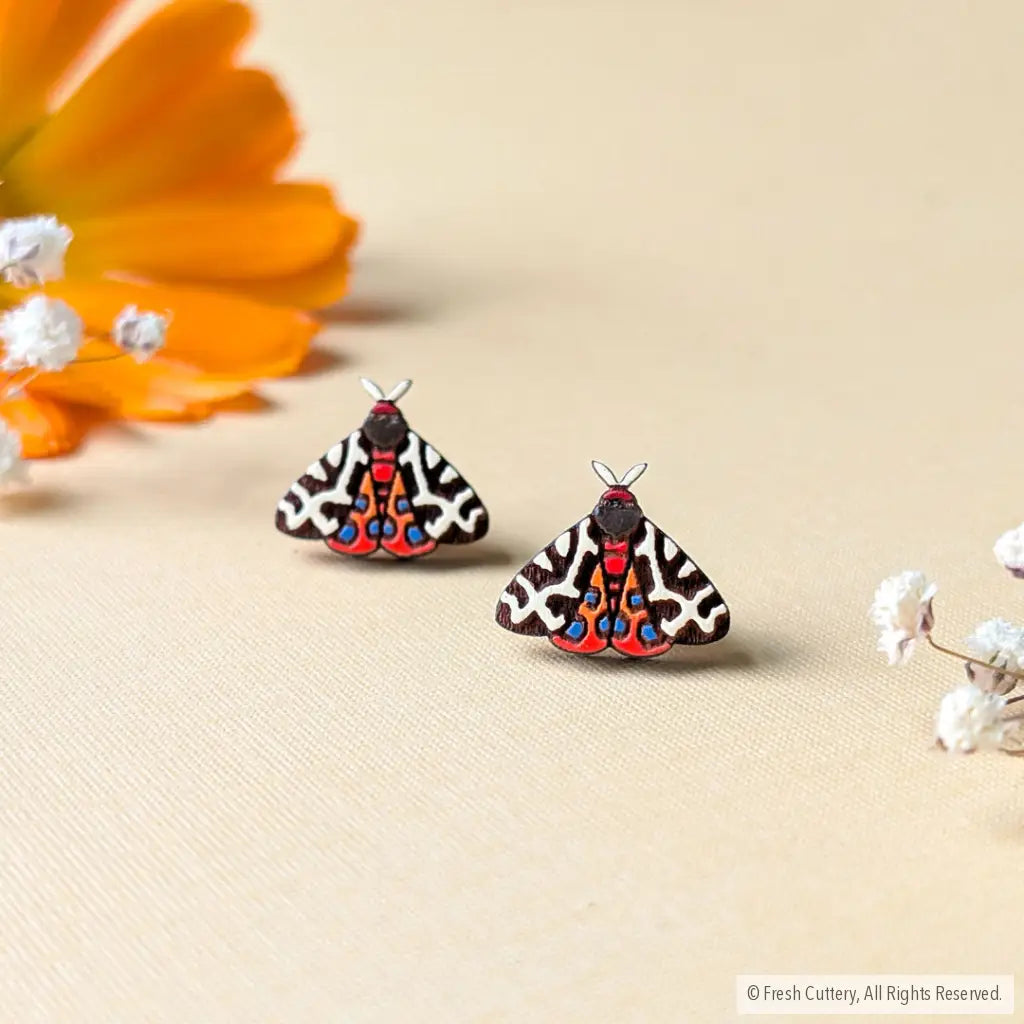 Garden Tiger Moth Studs - Studs
