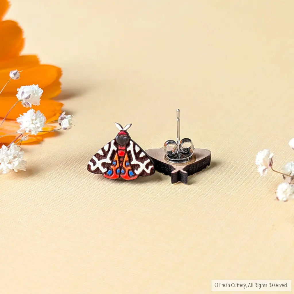 Garden Tiger Moth Studs - Studs