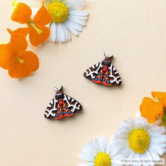 Garden Tiger Moth Studs - Studs