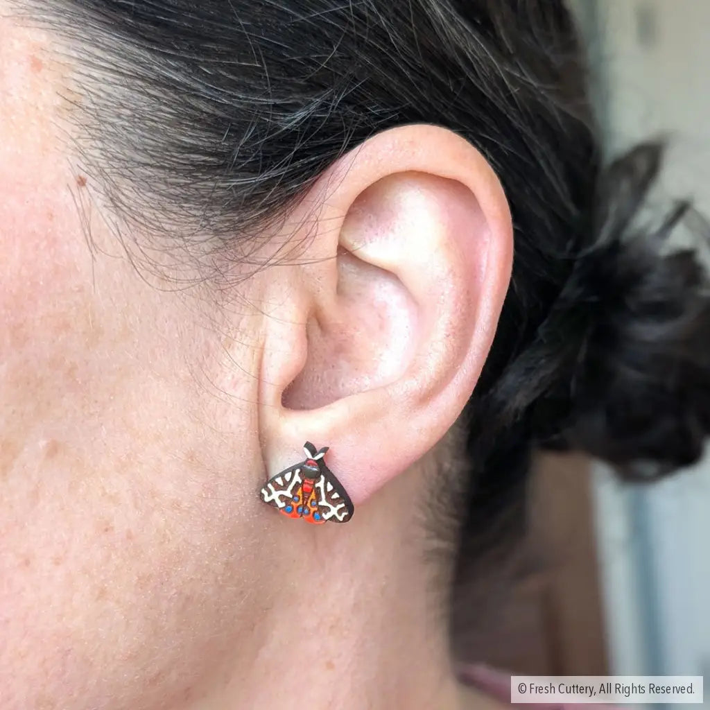 Garden Tiger Moth Studs - Studs