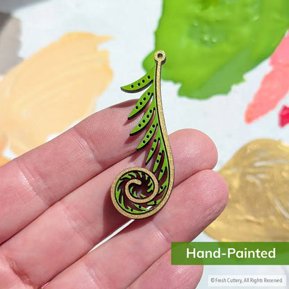 Golden Fiddlehead Fern Earrings - Dangle and Drop Earrings