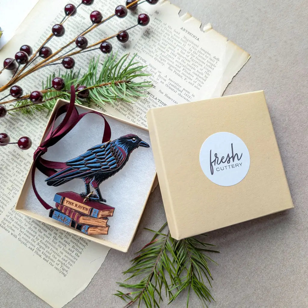 Gothic Raven Ornament Ornaments